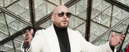 Pitbull en un evento en Nueva York Pitbull en un evento en Nueva York