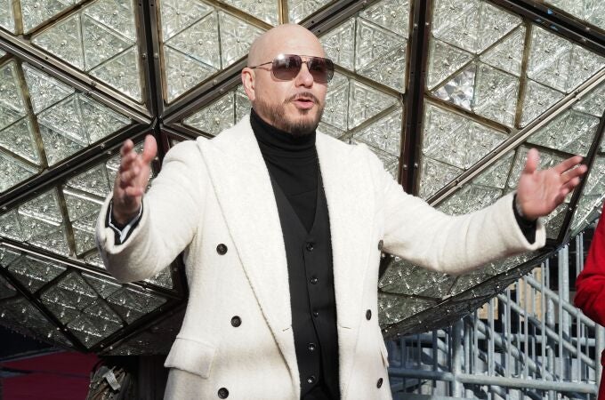 Pitbull en un evento en Nueva York