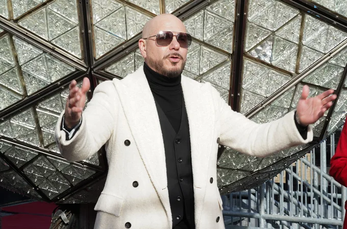 Pitbull en un evento en Nueva York Pitbull en un evento en Nueva York