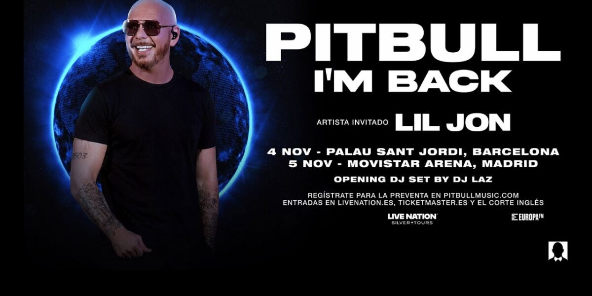 Europa FM, radio oficial de los conciertos de Pitbull en Madrid y Barcelona en 2026