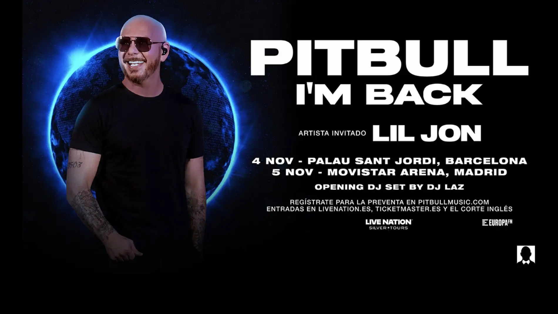Europa FM, radio oficial de los conciertos de Pitbull en Madrid y Barcelona en 2026 Europa FM, radio oficial de los conciertos de Pitbull en Madrid y Barcelona en 2026
