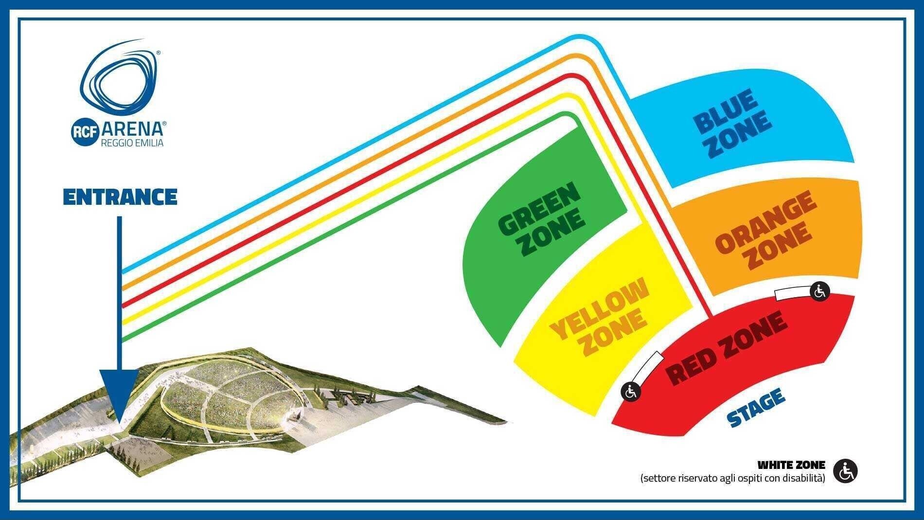 Plano RCF Arena Reggio Emilia 