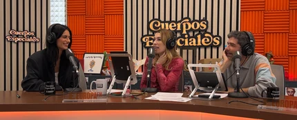 Begoña Vargas con Eva Soriano y Nacho García en Cuerpos especiales Begoña Vargas con Eva Soriano y Nacho García en Cuerpos especiales