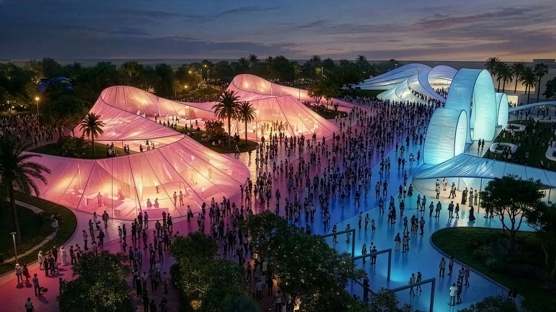 Recreación de los alrededores del Estadio Shakira Recreación de los alrededores del Estadio Shakira