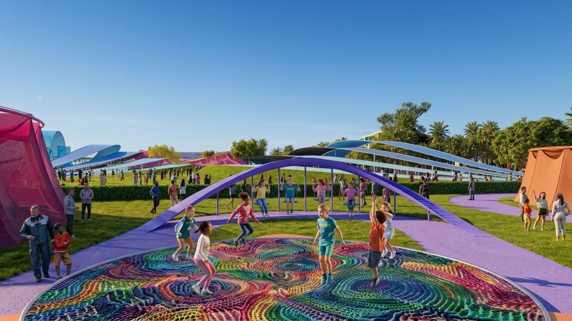 Recreación de la zona para niños del Estadio Shakira