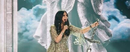 Laura Pausini en Pamplona, durante su gira en espa&ntilde;ol 'Yo Canto World Tour'