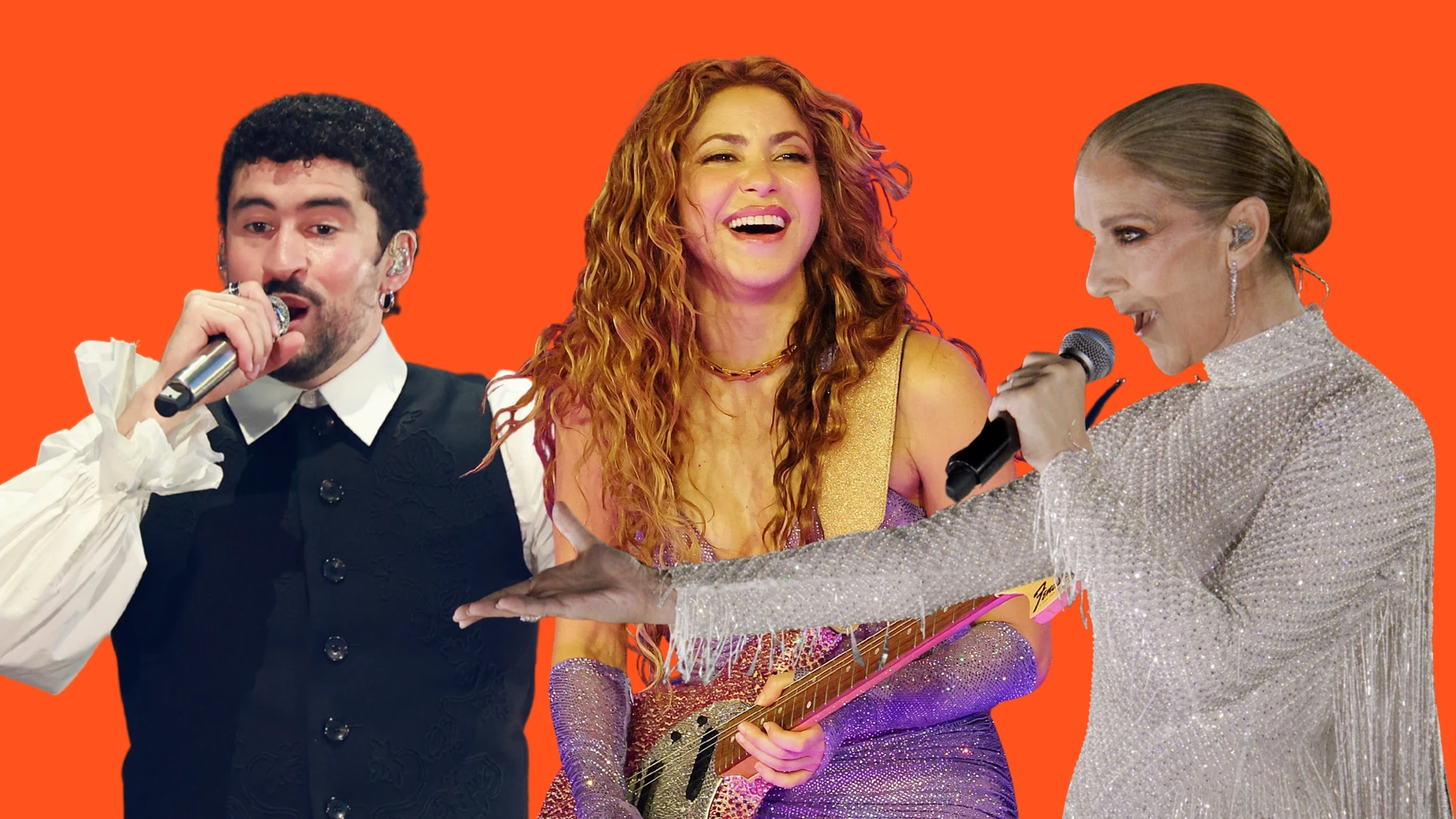 Bad Bunny, Shakira y Céline Dion, un montaje de Europa FM Bad Bunny, Shakira y Céline Dion, un montaje de Europa FM