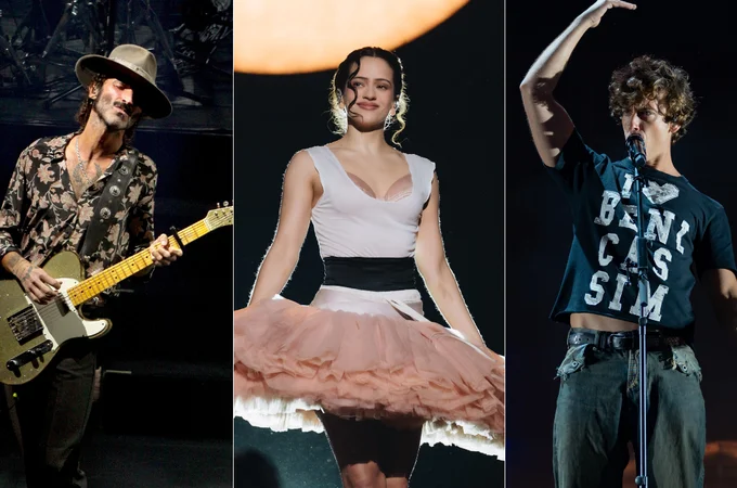Rosalía, Leiva y Guitarricadelafuente, en sus respectivos conciertos de 2026 Rosalía, Leiva y Guitarricadelafuente, en sus respectivos conciertos de 2026