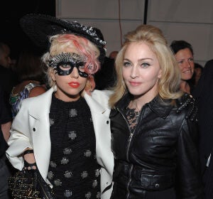 Lady Gaga y Madonna en la Fashion Week de 2010 de Nueva York Lady Gaga y Madonna en la Fashion Week de 2010 de Nueva York