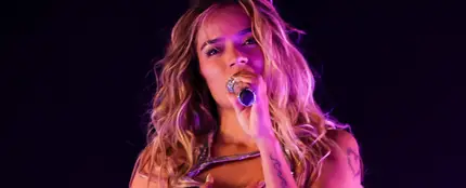 Karol G, durante el primer fin de semana de Coachella 2026 Karol G, durante el primer fin de semana de Coachella 2026