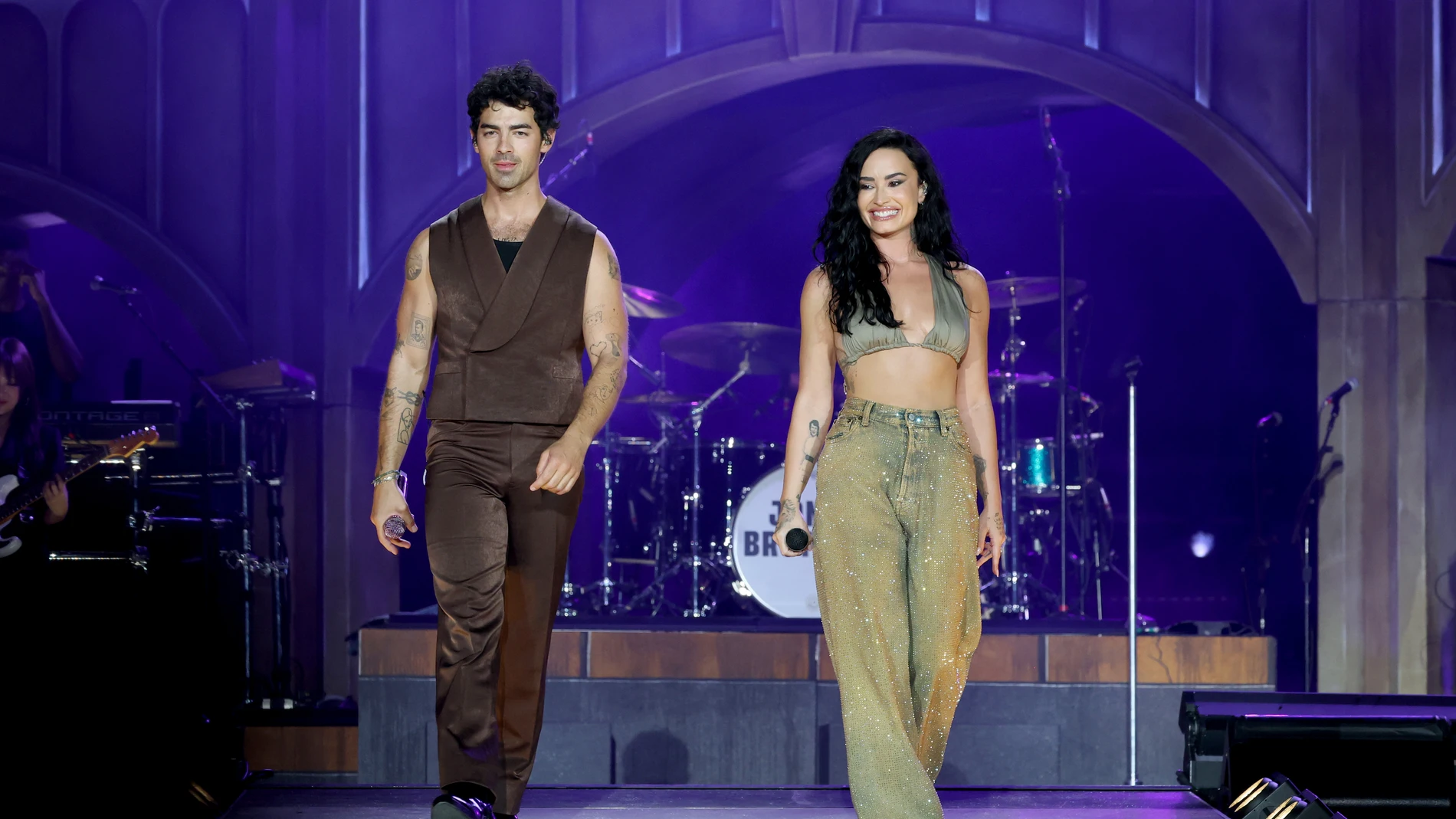 Joe Jonas y Demi Lovato en concierto en 2025 Joe Jonas y Demi Lovato en concierto en 2025