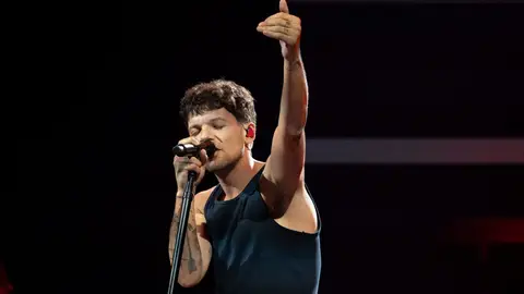 Louis Tomlinson, durante el concierto del 13 de abril en Madrid. Louis Tomlinson, durante el concierto del 13 de abril en Madrid.
