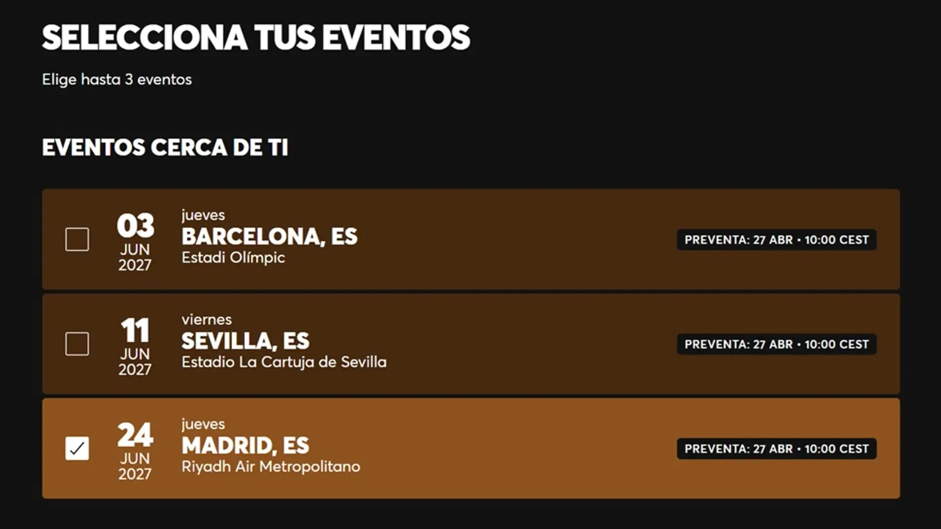 Formulario de la preventa de Karol G Formulario de la preventa de Karol G