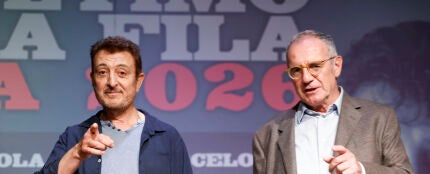 Manolo Garc&iacute;a y Quimi Portet durante la promoci&oacute;n de la gira de 'El &Uacute;ltimo de la Fila'