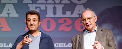 Manolo García y Quimi Portet durante la promoción de la gira de 'El Último de la Fila' Manolo García y Quimi Portet durante la promoción de la gira de 'El Último de la Fila'