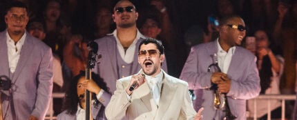 Bad Bunny, en su concierto en Sao Paolo (Brasil).