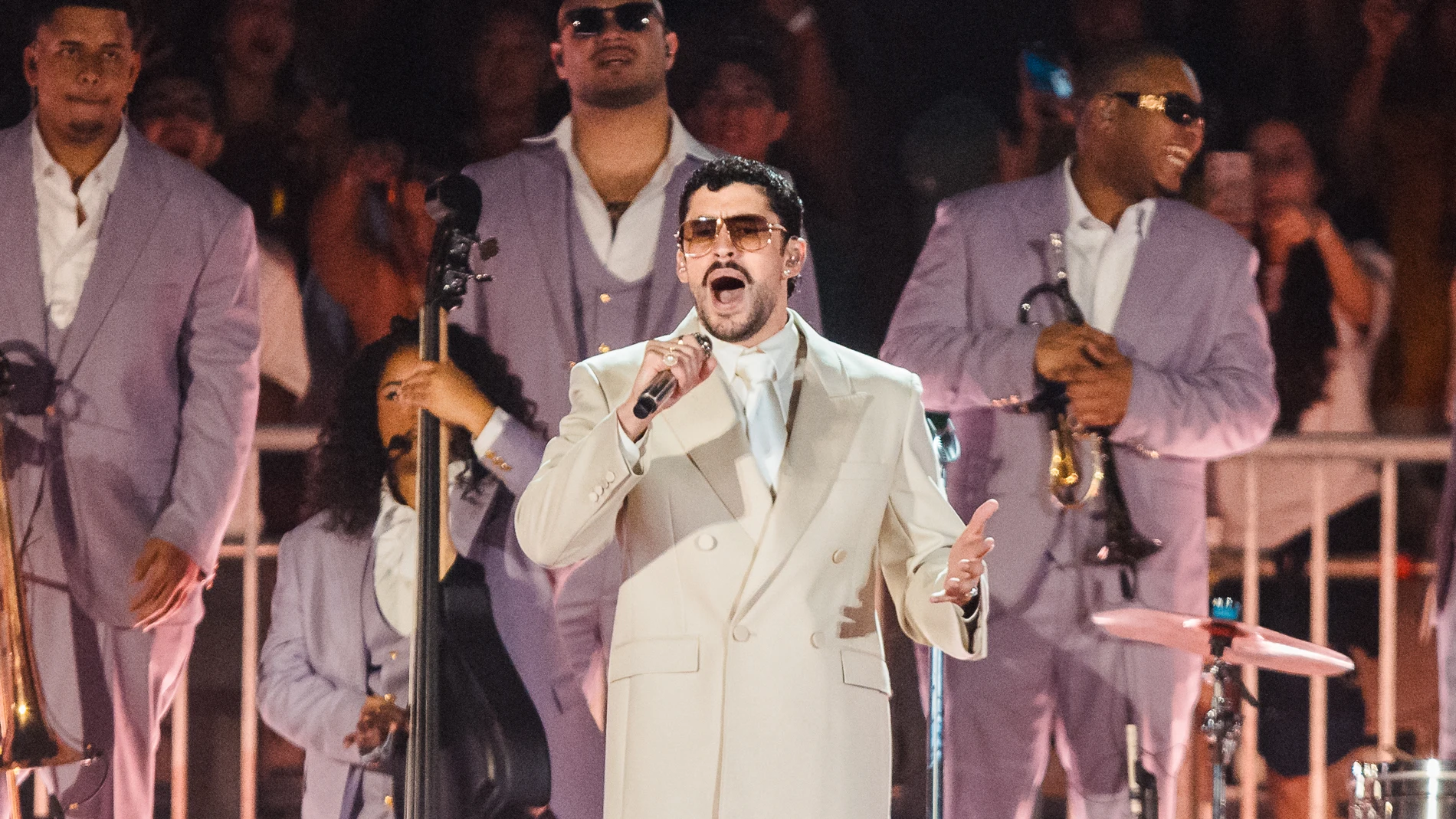 Bad Bunny, en su concierto en Sao Paolo (Brasil). Bad Bunny, en su concierto en Sao Paolo (Brasil).