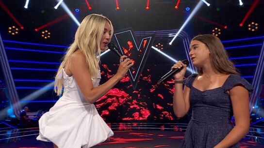 Claudia consigue cantar junto a Ana Mena antes de abandonar La Voz Kids: “Vamos a vernos mil veces”