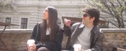&Aacute;lvaro de Luna y Jelen Pati&ntilde;o, en el videoclip de 'Hasta el amanecer'.