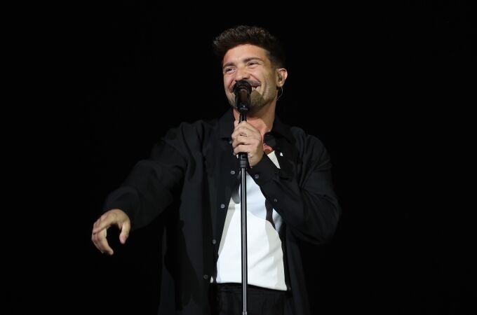 Un momento del concierto que Pablo Alborán ofrece en el Movistar Arena de Madrid