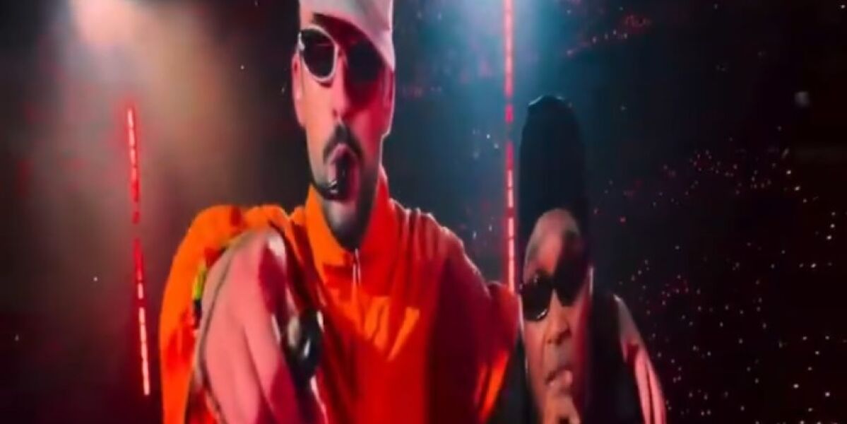 Bad Bunny y Sech, en el segundo concierto de Bad Bunny en Lisboa.