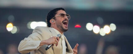 Bad Bunny en un concierto en Barcelona