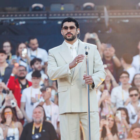 Bad Bunny actuando en Barcelona