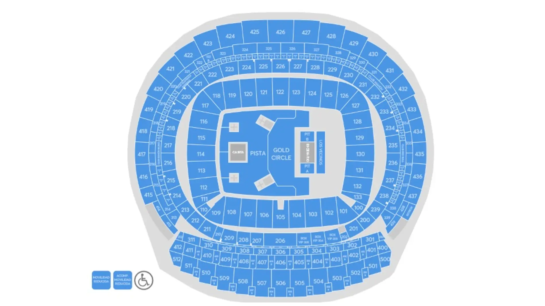 Mapa del Metropolitano para los conciertos de Bad Bunny en Madrid Mapa del Metropolitano para los conciertos de Bad Bunny en Madrid