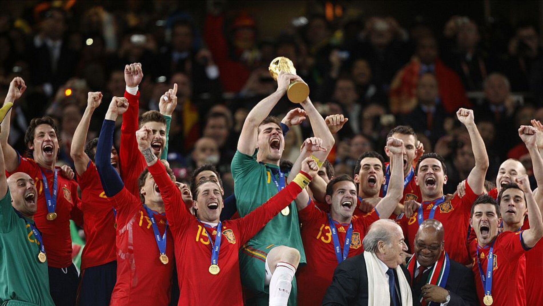 España celebra el Mundial de Sudáfrica 2010