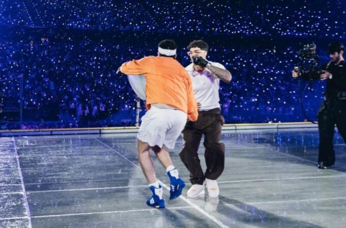 Bad Bunny y Lunay en el concierto de Madrid del 14 de junio.