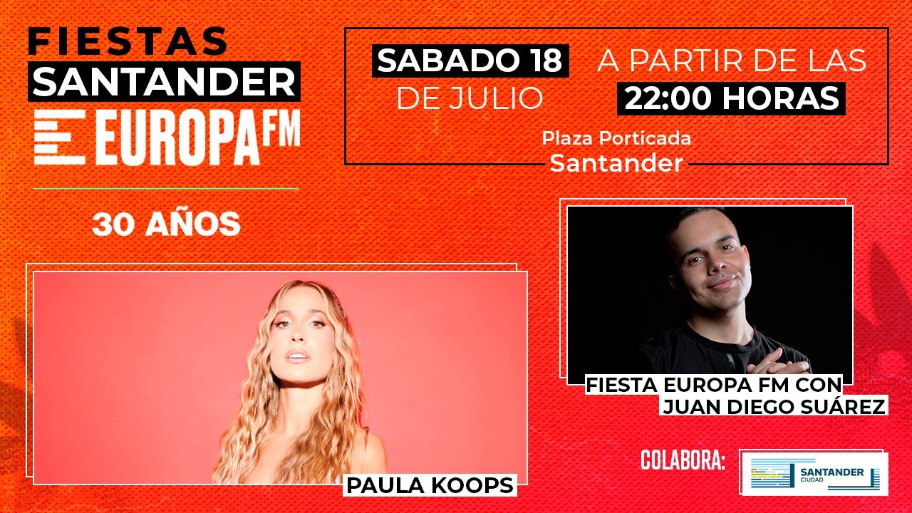 Paula Koops protagoniza el concierto Europa FM de las fiestas de Santander. Paula Koops protagoniza el concierto Europa FM de las fiestas de Santander.