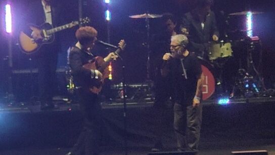 Diego Arroyo e Iván Ferreiro en el concierto de Veintiuno en las Noches del Botánico de Madrid