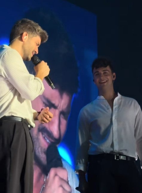Pablo Alborán y Juanjo Bona, en Zaragoza. Pablo Alborán y Juanjo Bona, en Zaragoza.