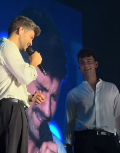 Pablo Alborán y Juanjo Bona, en Zaragoza.