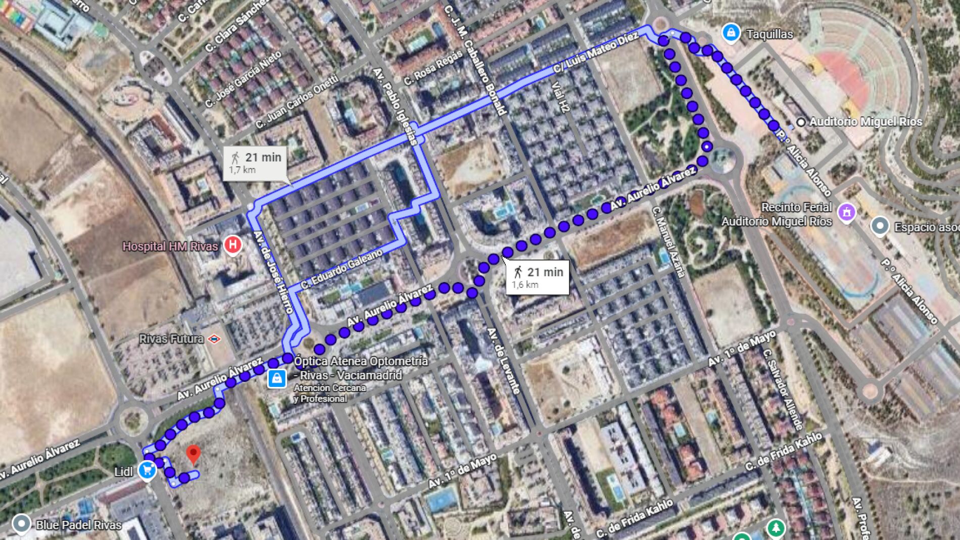 Aparcamiento calle Marie Curie Rivas Vaciamadrid