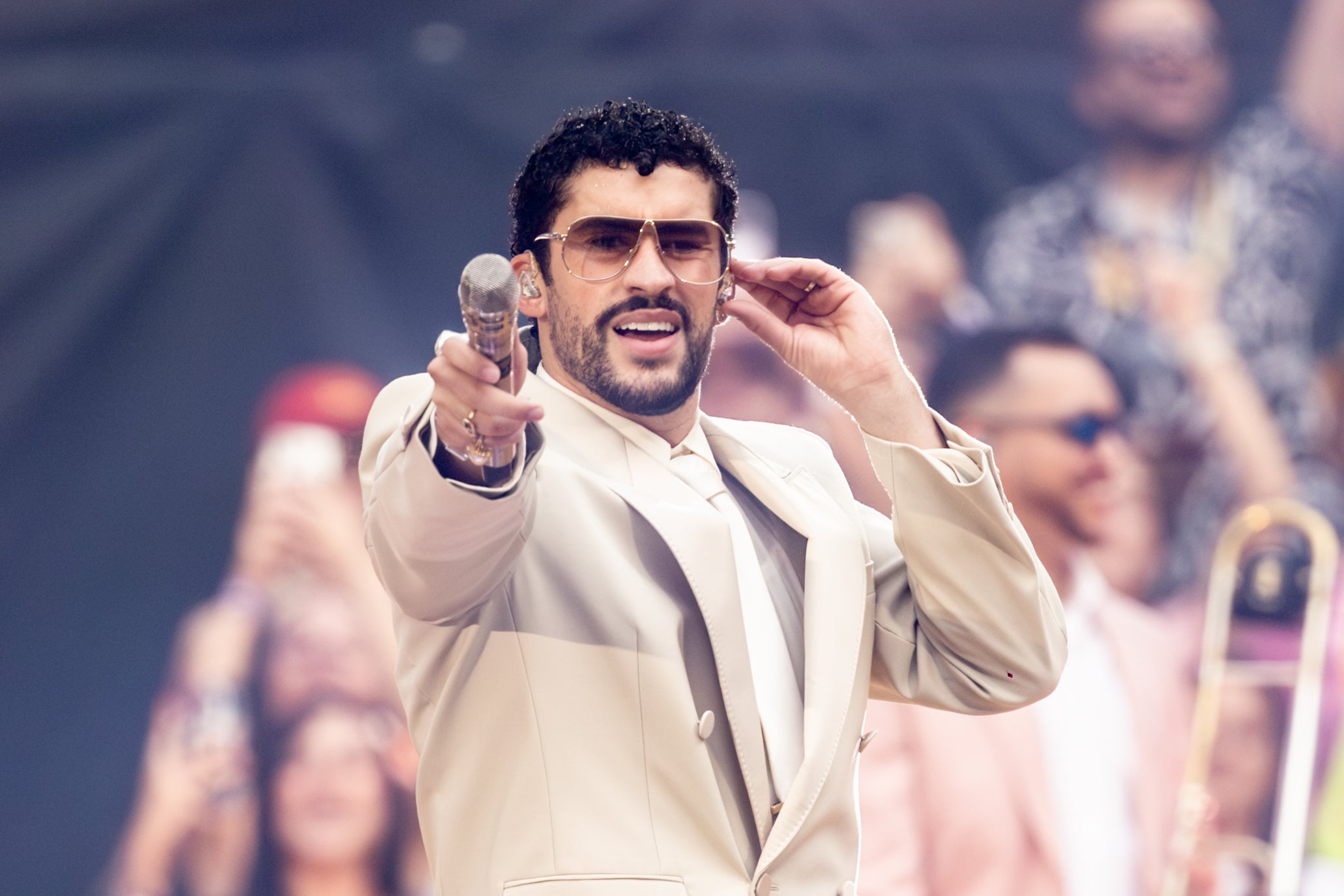 Bad Bunny en su último concierto en el Metropolitano de Madrid Bad Bunny en su último concierto en el Metropolitano de Madrid