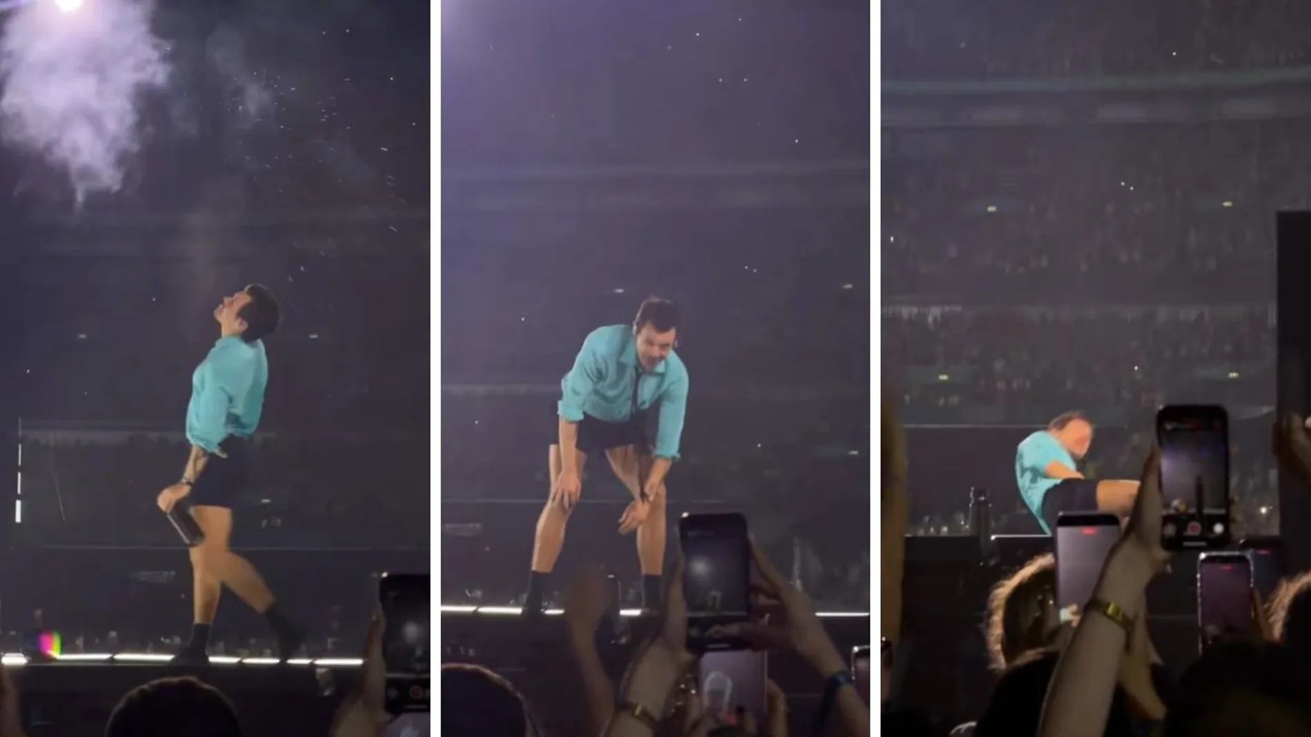 Harry Styles, durante su concierto en Londres. Harry Styles, durante su concierto en Londres.