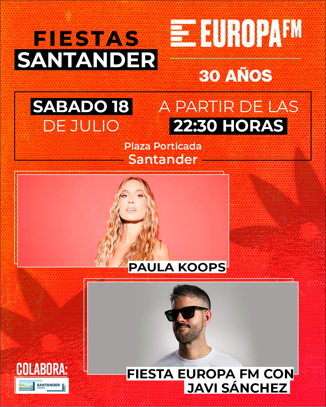 Paula Koops, protagonista del concierto Europa FM de la Semana Grande de Santander Paula Koops, protagonista del concierto Europa FM de la Semana Grande de Santander
