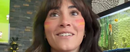 Aitana antes del partido de España contra Francia en la semifinal del Mundial Aitana antes del partido de España contra Francia en la semifinal del Mundial