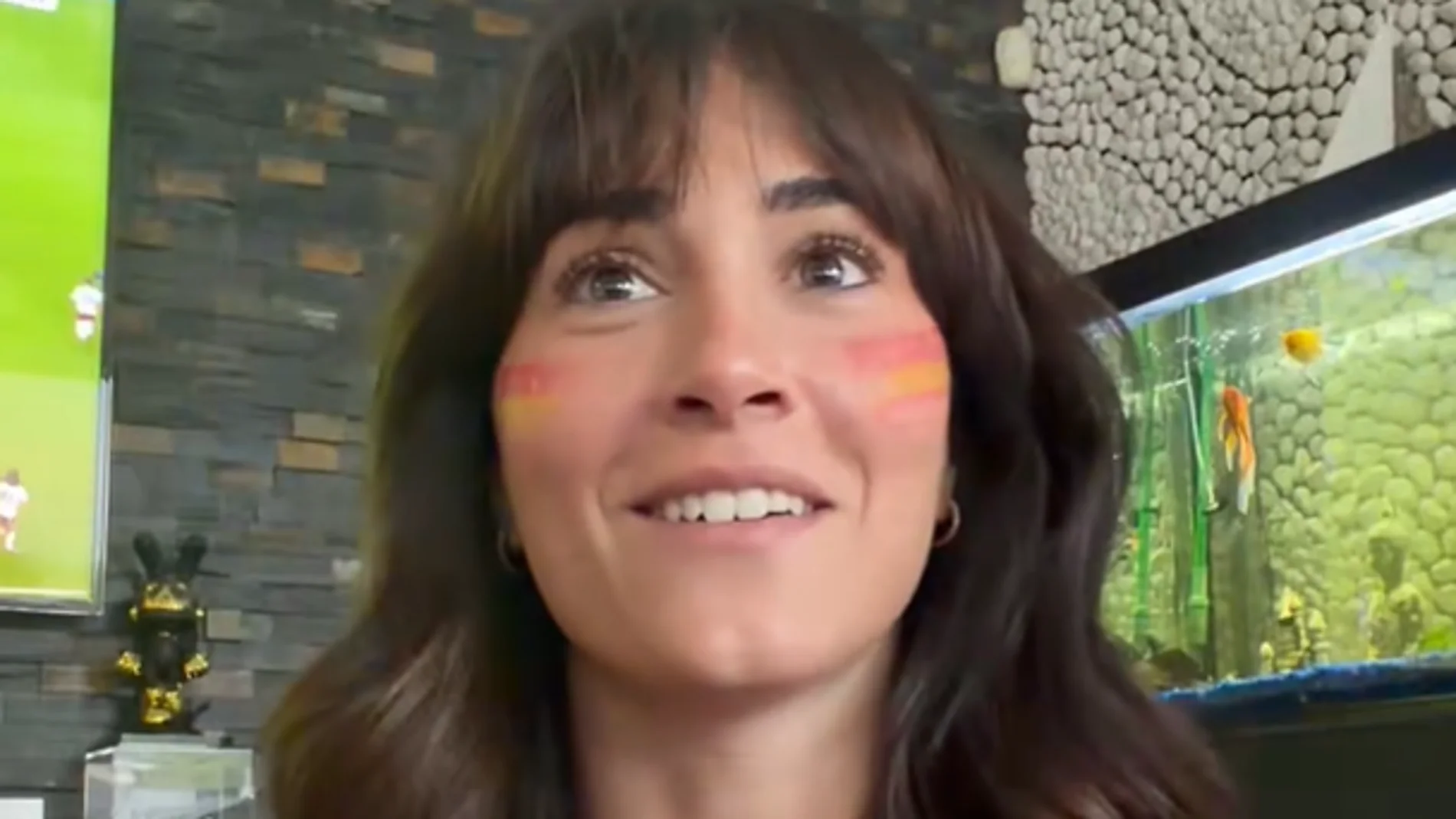 Aitana antes del partido de España contra Francia en la semifinal del Mundial Aitana antes del partido de España contra Francia en la semifinal del Mundial