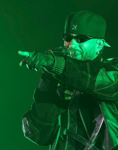 El cantante Feid, durante su concierto del 16 de julio de 2026 en el Movistar Arena de Madrid.