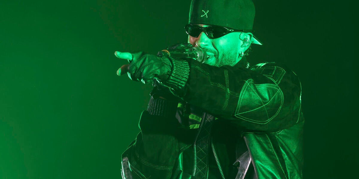 El cantante Feid, durante su concierto del 16 de julio de 2026 en el Movistar Arena de Madrid.