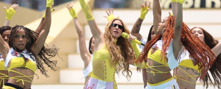 Shakira, en la ceremonia de inauguraci&oacute;n del Mundial de f&uacute;tbol 2026 en CDMX.