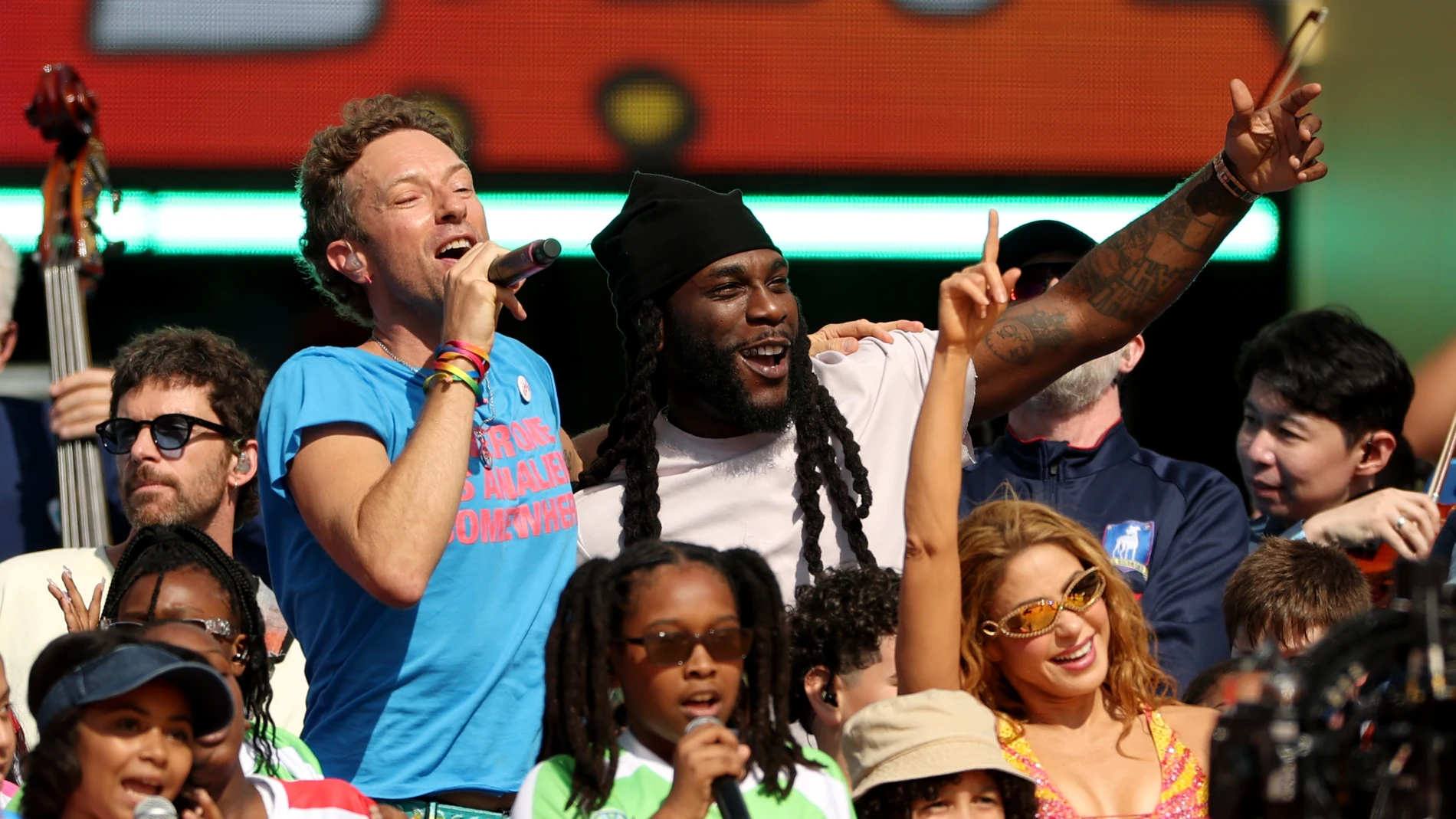 Chris Martin, durante el show del descanso de la final del Mundial de fútbol 2026 Chris Martin, durante el show del descanso de la final del Mundial de fútbol 2026