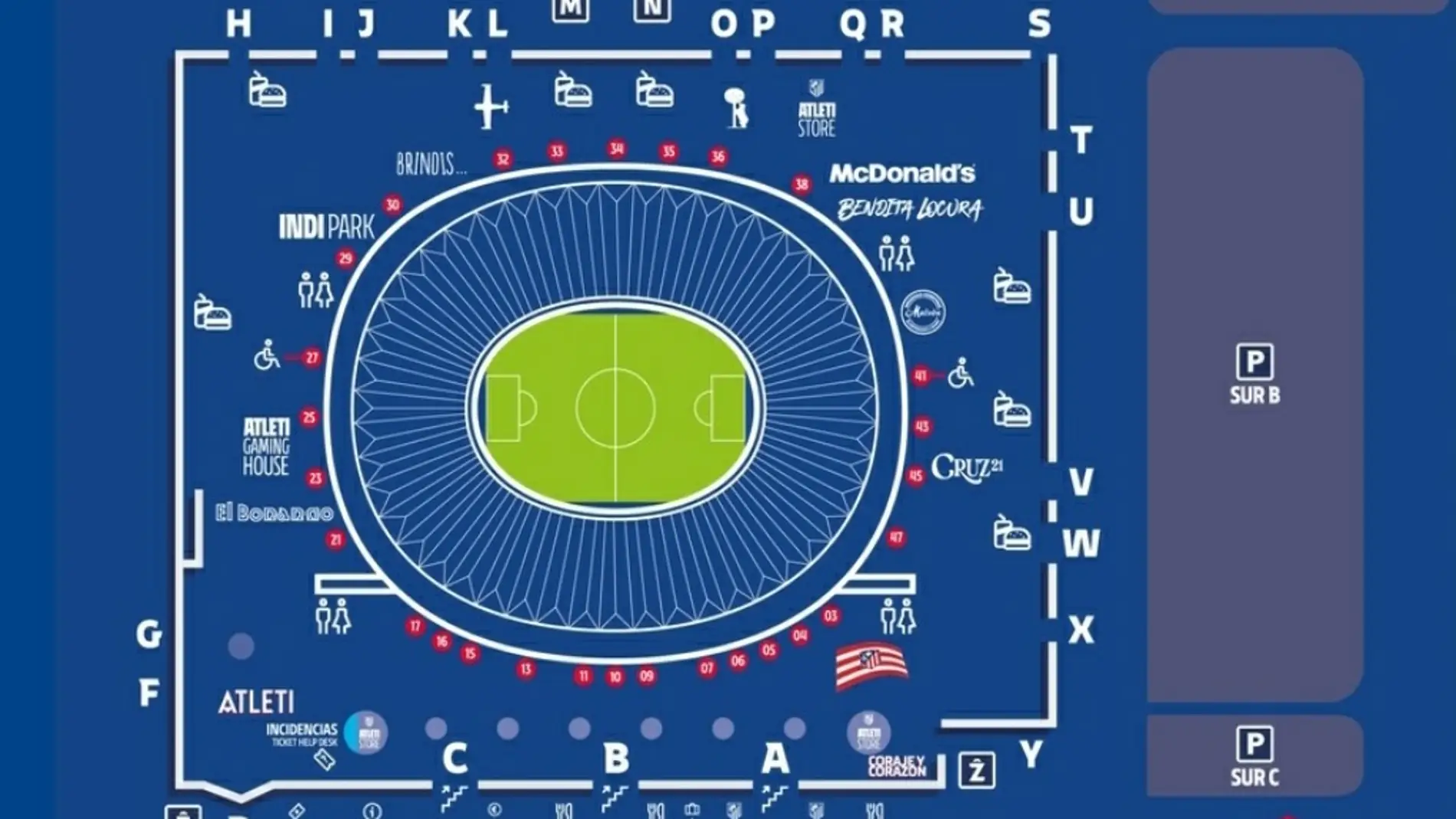 Mapa de accesos para el concierto de Kanye West en el Metropolitano Mapa de accesos para el concierto de Kanye West en el Metropolitano