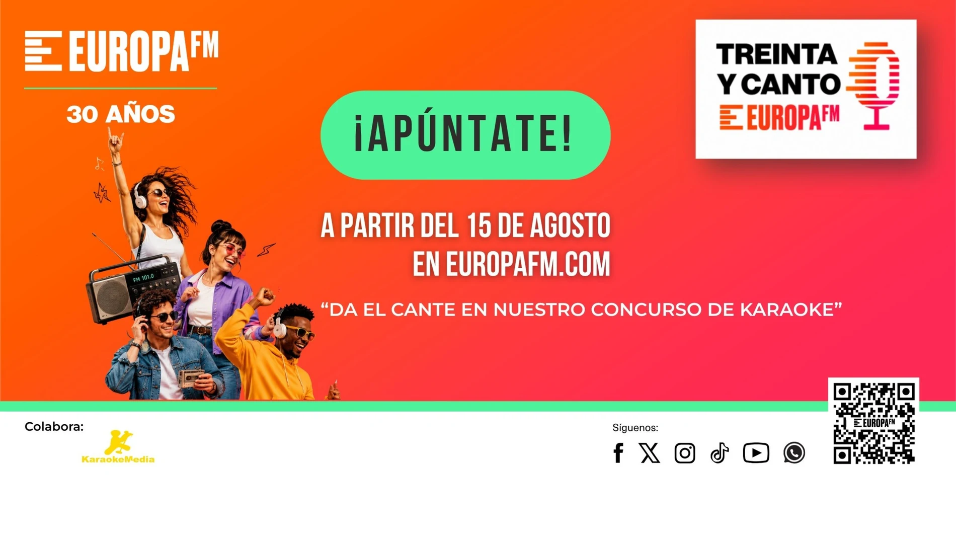 Europa FM busca a la estrella del karaoke en España con 'Treinta y Canto', el gran concurso por nuestros 30 años Europa FM busca a la estrella del karaoke en España con 'Treinta y Canto', el gran concurso por nuestros 30 años