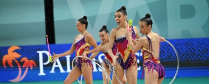 Conjunto de r&iacute;tmica espa&ntilde;ol en el Europeo 2026