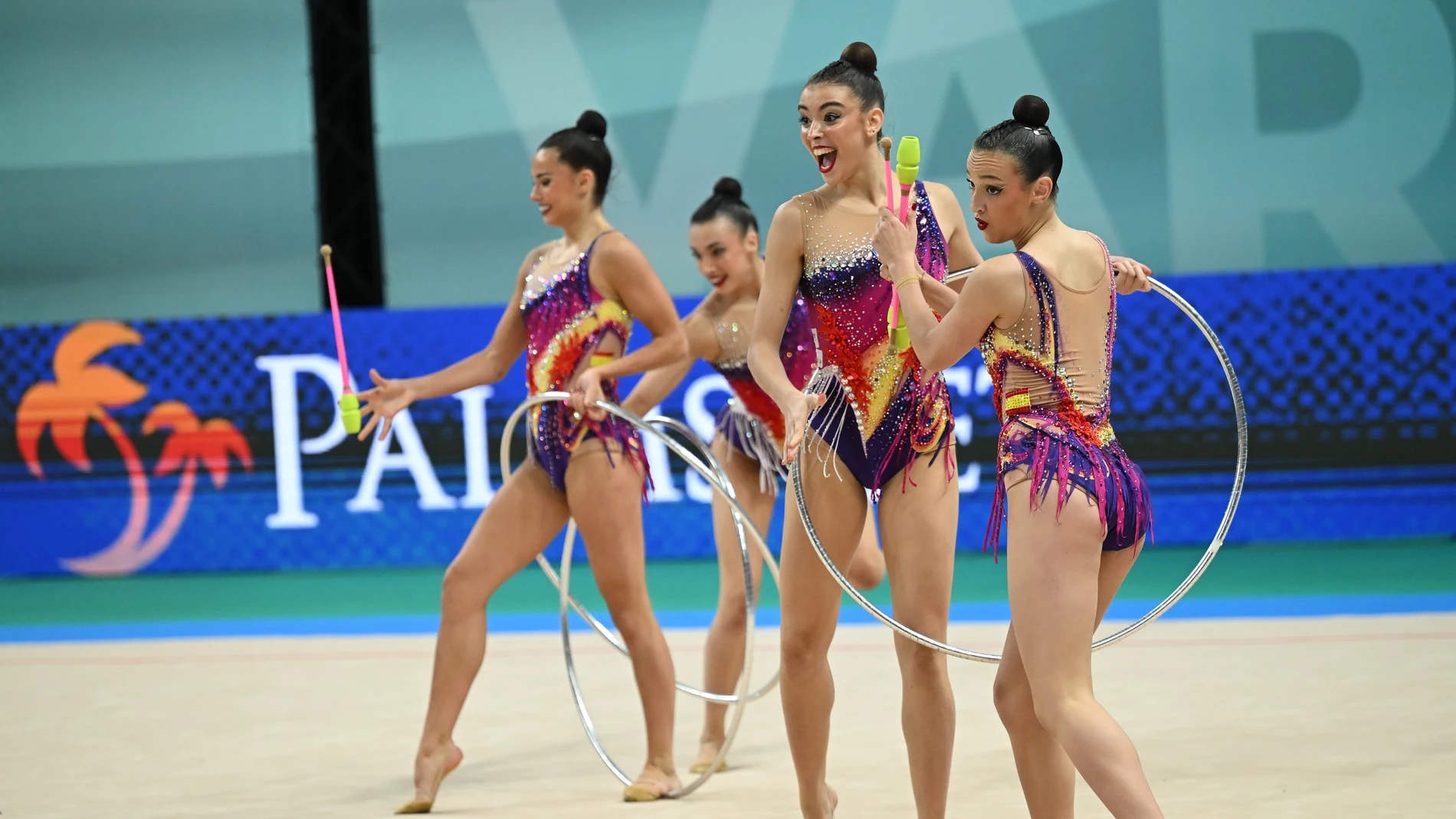 Conjunto de rítmica español en el Europeo 2026 Conjunto de rítmica español en el Europeo 2026