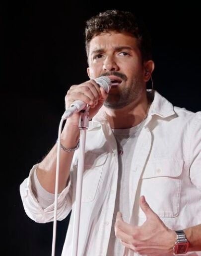 Pablo Alborán durante un concierto
