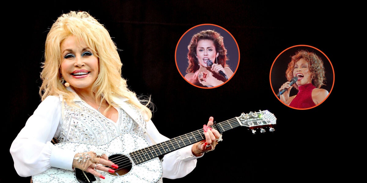 Montaje de Dolly Parton con Miley Cyrus y Whitney Houston